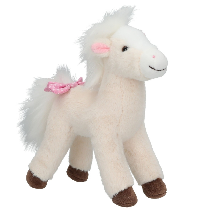Miss Melody Plyshest cremehvid 18 cm - (0413481) i gruppen LEGETØJ, BØRN & BABY / Babyleg (0-3 år) / Tøjdyr hos TP E-commerce Nordic AB (D20636)