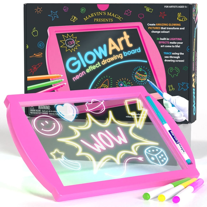 Marvin\'s Magic Marvins Magic - Glow Art - Pink - (MMG009P) i gruppen LEGETØJ, BØRN & BABY / Legetøj / Hobbyartikler hos TP E-commerce Nordic AB (D20642)