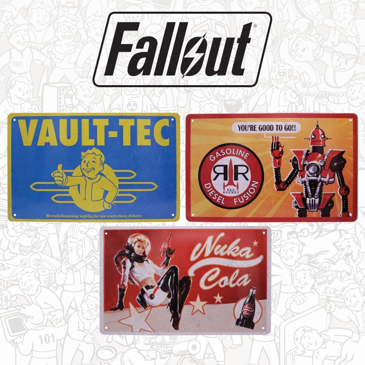 Fanatik Sæt med Fallout-skilte i tin i gruppen SPORT, FRITID & HOBBY / Sjove gadgets / Samlergenstande hos TP E-commerce Nordic AB (D20682)