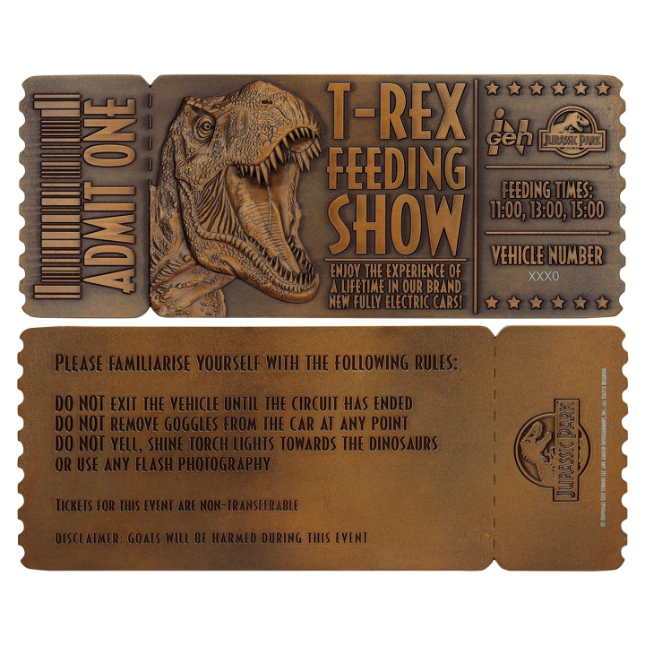 Billet til fodringsshow i Jurassic Park i gruppen SPORT, FRITID & HOBBY / Sjove gadgets / Samlergenstande hos TP E-commerce Nordic AB (D20686)