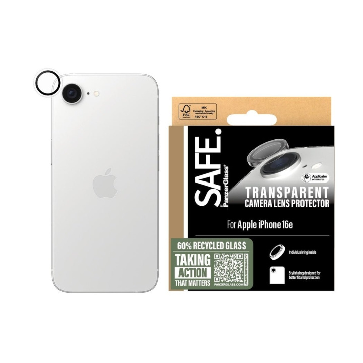 PanzerGlass SAFE by PanzerGlass - Beskyttelse af kameralinse - iPhone 16e i gruppen SMARTPHONES & TABLETS / Mobil Beskyttelse / Apple / iPhone 16 hos TP E-commerce Nordic AB (D20752)