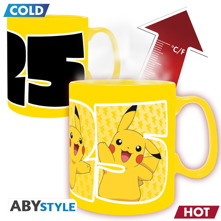 Abysse POKEMON - Heat Change-krus - 460 ml - Pikachu 25 i gruppen SPORT, FRITID & HOBBY / Sjove gadgets / Krus hos TP E-commerce Nordic AB (D20756)