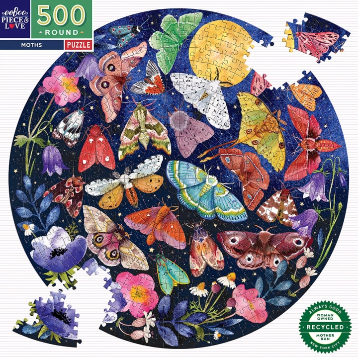 eeBoo Rundt puslespil 500 brikker - Møl - (EPZFMOT i gruppen SPORT, FRITID & HOBBY / Hobby / Puslespil hos TP E-commerce Nordic AB (D20839)