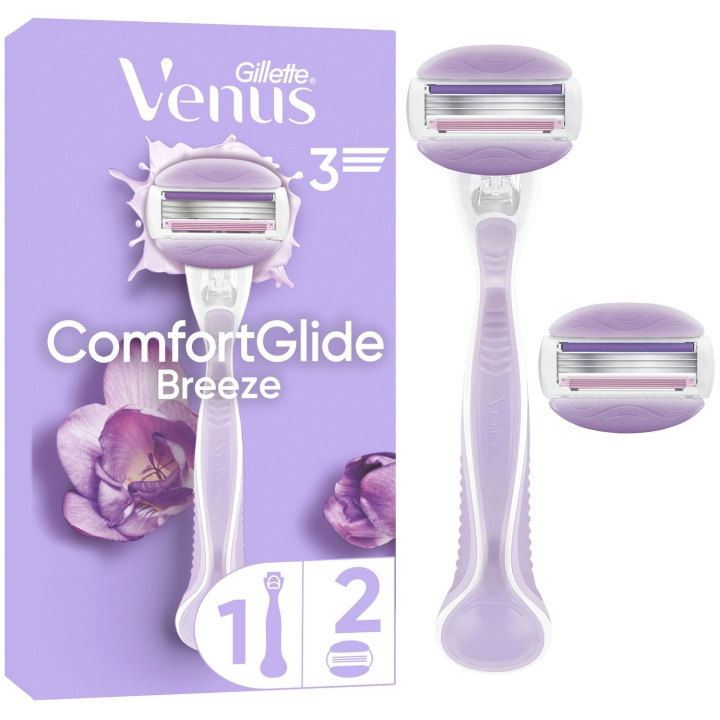 Gillette Rakhyvel Comfortglide Breeze + 2st rakblad i gruppen SKØNHED & HELSE / Hår og styling / Barbering og trimning / Barberskraber og tilbehør hos TP E-commerce Nordic AB (D20997)