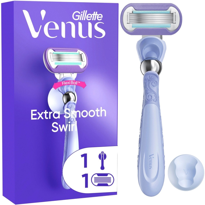 Gillette Rakhyvel Extra Smooth Swirl + 1st rakblad i gruppen SKØNHED & HELSE / Hår og styling / Barbering og trimning / Barberskraber og tilbehør hos TP E-commerce Nordic AB (D20998)