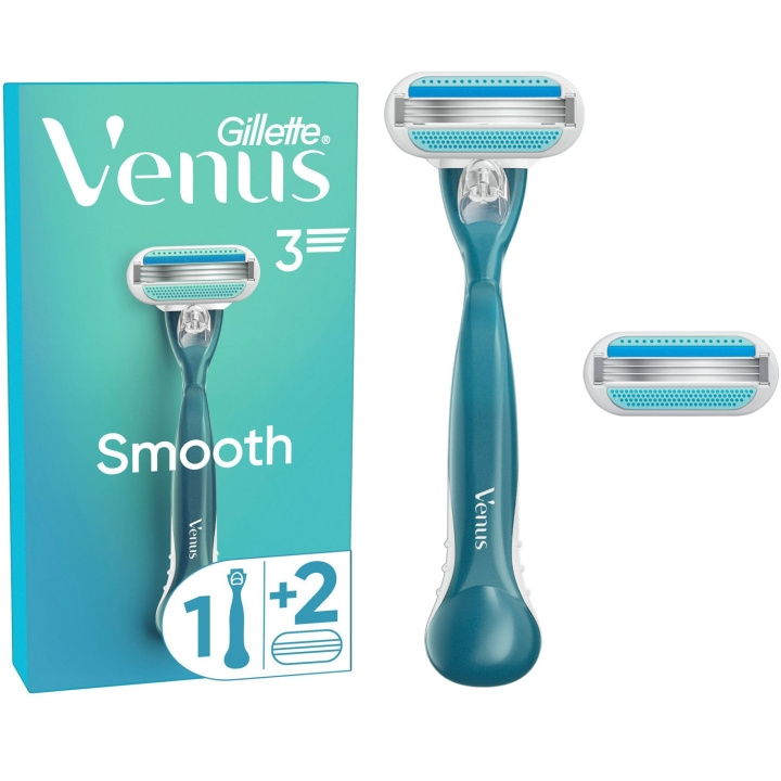 Gillette Rakhyvel Smooth + 2st rakblad i gruppen SKØNHED & HELSE / Hår og styling / Barbering og trimning / Barberskraber og tilbehør hos TP E-commerce Nordic AB (D21001)