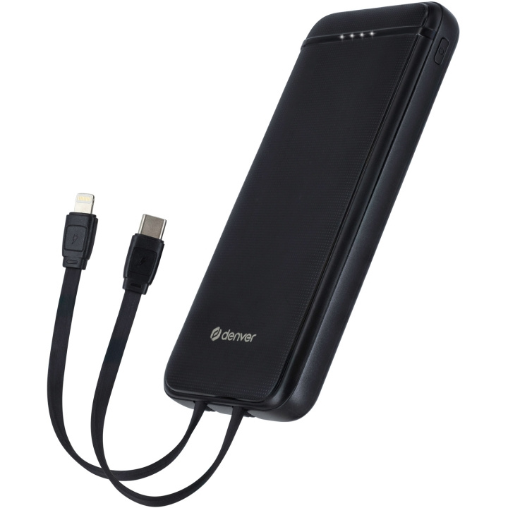 Denver PowerBank 10.000 mAh 18W Svart i gruppen SMARTPHONES & TABLETS / Opladere og kabler / Powerbanks hos TP E-commerce Nordic AB (D21012)