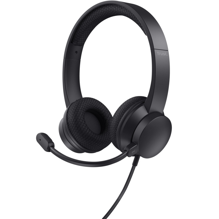 Trust Ayda PC-headset ENC USB Svart i gruppen COMPUTERTILBEHØR / Computer Tilbehør / Headset hos TP E-commerce Nordic AB (D21068)