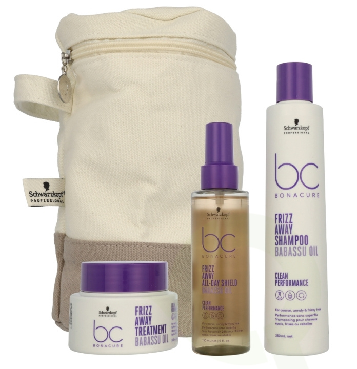 Schwarzkopf Bonacure Frizz Away X-Mas Set 600 ml Shampoo 250ml/Mask 200ml/Spray 150ml i gruppen SKØNHED & HELSE / Hår og styling / Hårpleje hos TP E-commerce Nordic AB (D21091)