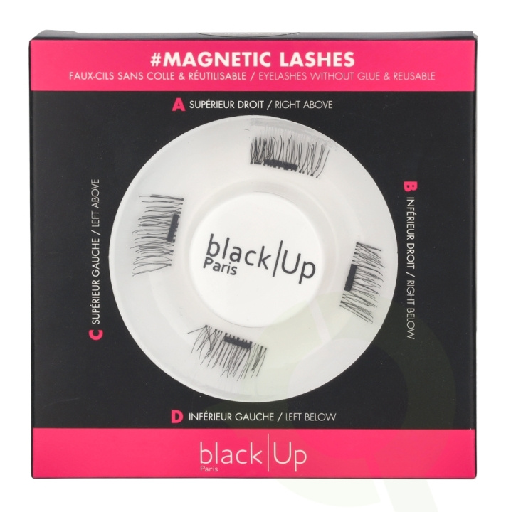 Black Up Magnetic Eyelashes 4 piece #01 i gruppen SKØNHED & HELSE / Makeup / Øjne og øjenbryn / Falske øjenvipper hos TP E-commerce Nordic AB (D21126)