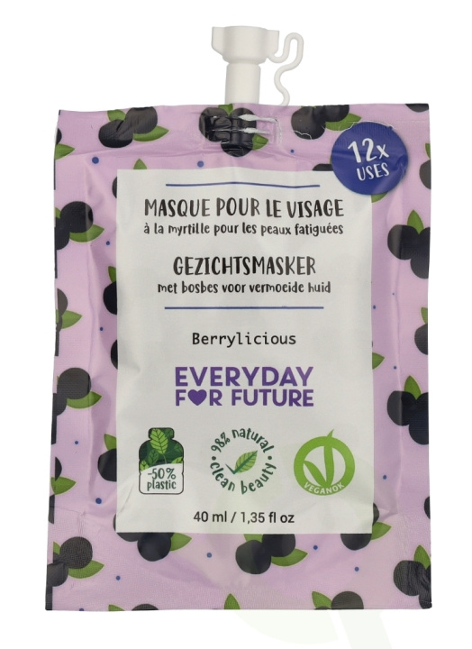 Everyday For Future Face Mask 40 ml 12 Uses - Berrilicious i gruppen SKØNHED & HELSE / Hudpleje / Ansigt / Dagcreme hos TP E-commerce Nordic AB (D21218)