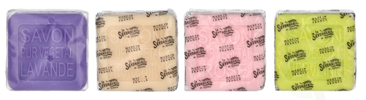 La Savonnerie De Nyons Soap Bar Set 4 Pcs - Cat 400 g 4x100gr - Lavender/Verbena/Cottonflower/Rose i gruppen SKØNHED & HELSE / Hudpleje / Kropspleje / Duft sæbe hos TP E-commerce Nordic AB (D21228)