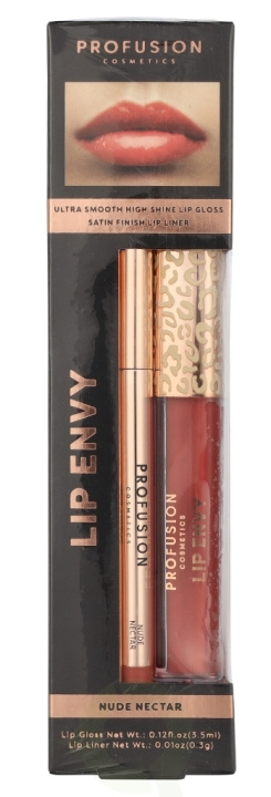 Profusion Cosmetics Profusion Lip Envy Gloss and Lip Liner Duo Set 3.8 ml Nude Nectar - Lip Gloss 3,5ml/Lip Liner 0,3g i gruppen SKØNHED & HELSE / Makeup / Læber / Lip gloss hos TP E-commerce Nordic AB (D21240)