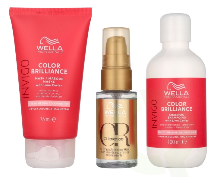 Wella Invigo - Color Brilliance Set 205 ml Shampoo 100ml/Mask 75ml/Oil 30ml i gruppen SKØNHED & HELSE / Hår og styling / Hårpleje / Hår olie hos TP E-commerce Nordic AB (D21269)