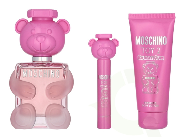 Moschino Toy 2 Bubble Gum Giftset 110 ml Edt Spray 100ml/Body Lotion 100ml/Edt Spray 10ml i gruppen SKØNHED & HELSE / Gaveæske / Gaveæske til hende hos TP E-commerce Nordic AB (D21321)