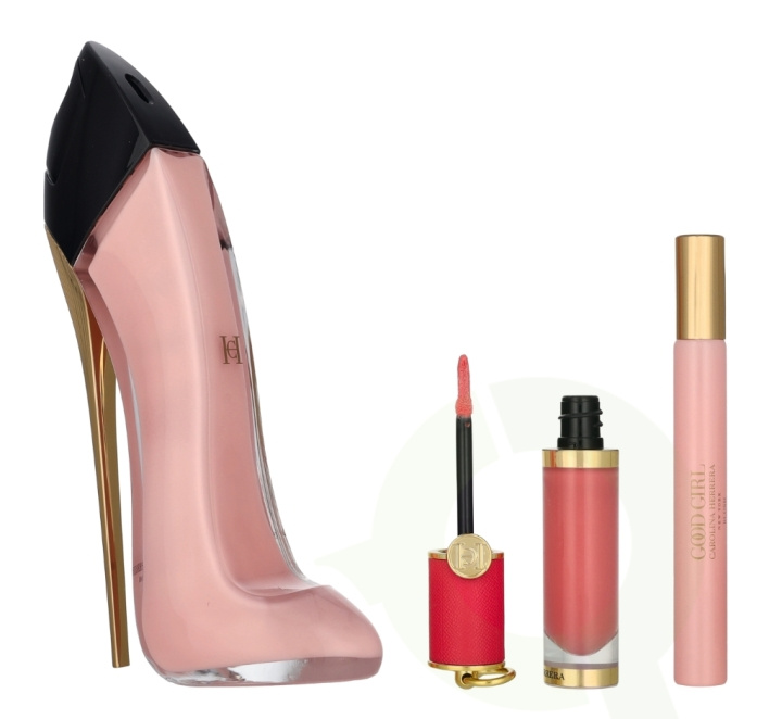 Carolina Herrera Good Girl Blush Giftset 95 ml Edp Spray 80ml/Liquid Blusher Lip & Cheek 5ml/Travel Spray Edp 10ml i gruppen SKØNHED & HELSE / Gaveæske / Gaveæske til hende hos TP E-commerce Nordic AB (D21339)