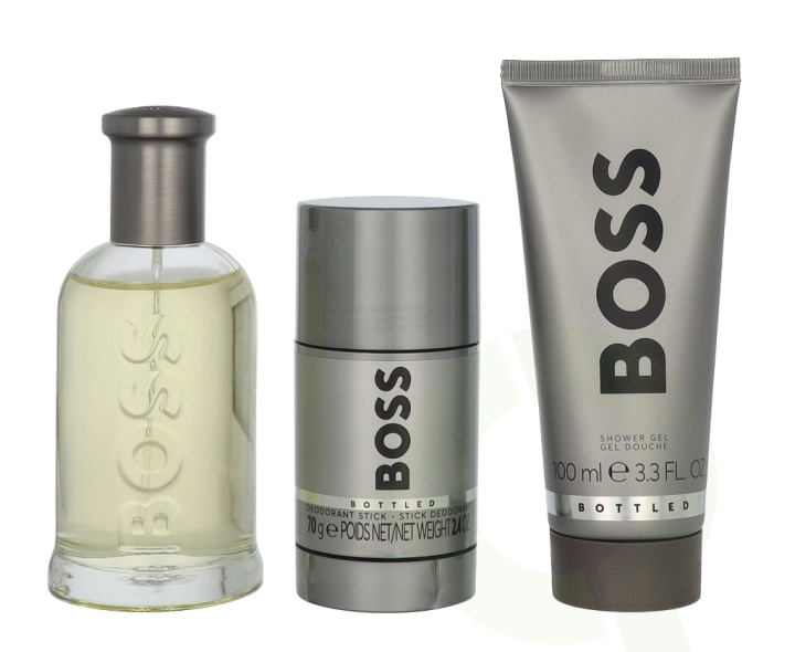 Hugo Boss Bottled Gitset 350 ml Edt Spray 100ml/Body Lotion 100ml/Deodorant Spray 150ml i gruppen SKØNHED & HELSE / Duft & Parfume / Parfume / Parfume til ham hos TP E-commerce Nordic AB (D21344)