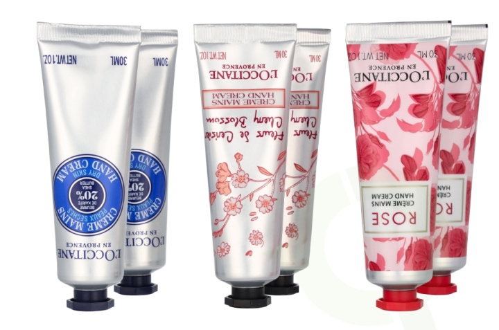L\'Occitane Best Of Provence Set 180 ml 2x Cherry Blossom Hand Cream 30ml/2x Rose Reines Hand Cream 30ml/2x Shea Butter Hand Cream 30ml i gruppen SKØNHED & HELSE / Manicure / pedicure / Håndcreme hos TP E-commerce Nordic AB (D21383)