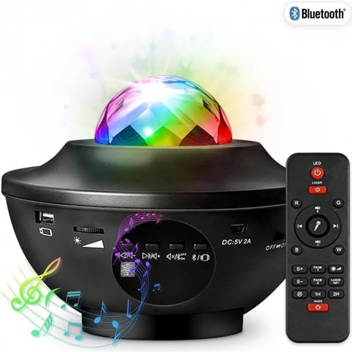 Party Fun Lights Galaxy Bluetooth-højttaler med fjernbetjening (605604) i gruppen HJEMMEELEKTRONIK / Lyd & billede / Højttalere & tilbehør / Bluetooth-højttalere hos TP E-commerce Nordic AB (D21434)
