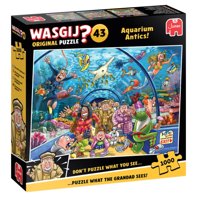Wasgij Original 43: Aquarium Antics (1000 brikker) i gruppen SPORT, FRITID & HOBBY / Hobby / Puslespil hos TP E-commerce Nordic AB (D21441)