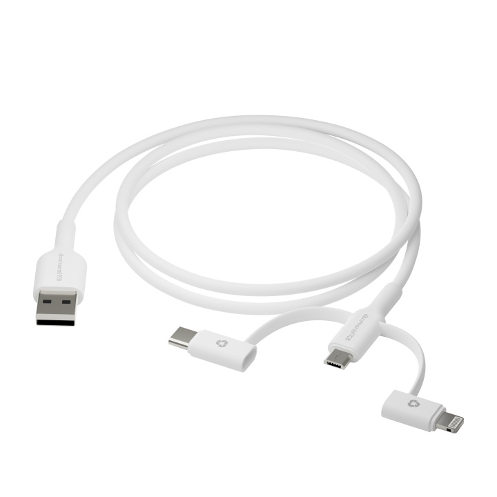 dbramante1928 Genopladning - 3-i-1-kabel-USB A til USB-A,C & Lightn-W i gruppen COMPUTERTILBEHØR / Kabler og adaptere / USB / USB-C hos TP E-commerce Nordic AB (D21474)