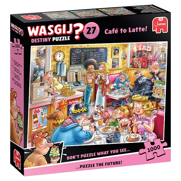 Wasgij Destiny 27: Fra café til latte! (1000 brikker) (1110100596) i gruppen SPORT, FRITID & HOBBY / Hobby / Puslespil hos TP E-commerce Nordic AB (D21505)