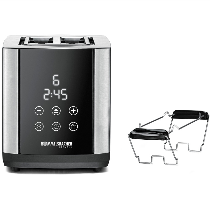 Rommelsbacher Brödrost Sunny TO 850 Rostfri LED-Disp Touch Control i gruppen HJEM, HUS & HAVE / Husholdningsapparater / Brødristere & Sandwich Makers / Brødristere hos TP E-commerce Nordic AB (D21603)