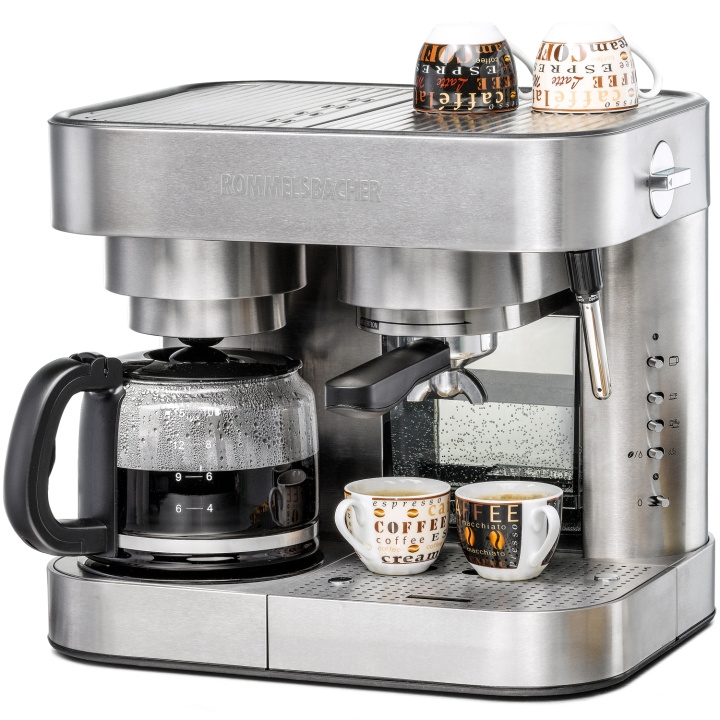 Rommelsbacher Kaffe & Espressobryggare EKS 3010 Kombibryggare Rostfritt i gruppen HJEM, HUS & HAVE / Husholdningsapparater / Kaffe og espresso / Kaffemaskiner hos TP E-commerce Nordic AB (D21617)
