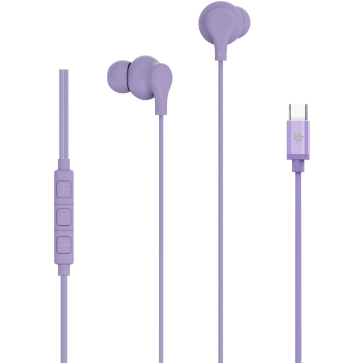 Celly Hörlurar In-Ear Kabel USB-C UP1600 Lila i gruppen HJEMMEELEKTRONIK / Lyd & billede / Hovedtelefoner & Tilbehør / Hovedtelefoner hos TP E-commerce Nordic AB (D21656)
