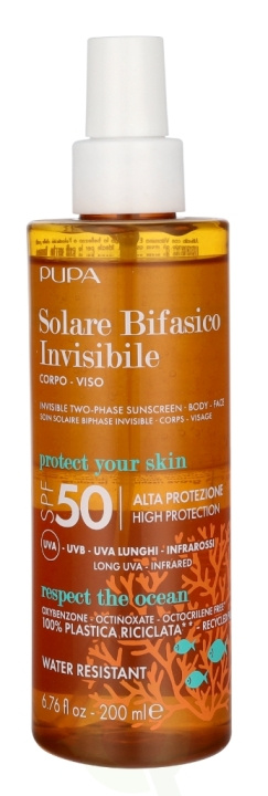 Pupa Milano Pupa Multifunction Invisible Two-Phase Sunscreen SPF50 200 ml i gruppen SKØNHED & HELSE / Hudpleje / Tanning / Solbeskyttelse hos TP E-commerce Nordic AB (D21690)