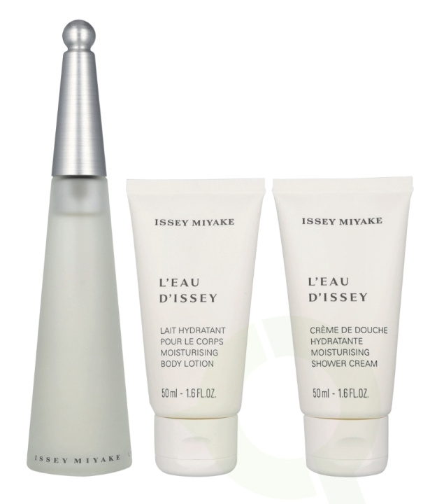 Issey Miyake L\'Eau D\'Issey Giftset 150 ml Edt Spray 50ml/Body Lotion 50ml/Shower Cream i gruppen SKØNHED & HELSE / Gaveæske / Gaveæske til hende hos TP E-commerce Nordic AB (D21730)