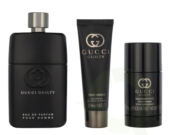 Gucci Guilty Pour Homme Giftset 215 ml Edp Spray 90ml/Shower Gel 50ml/Deodorant Stick 75g i gruppen SKØNHED & HELSE / Duft & Parfume / Parfume / Parfume til ham hos TP E-commerce Nordic AB (D21732)