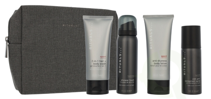 Rituals Homme Men\'s Care Set 240 ml Shower Foam 50ml/2-in1 Hair And Body Wash 70ml/Body Lotion 70ml/Antiperspirant Spray 50ml i gruppen SKØNHED & HELSE / Gaveæske / Gaveæske til ham hos TP E-commerce Nordic AB (D21753)