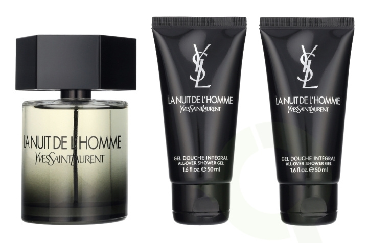 Yves Saint Laurent YSL La Nuit De L\'Homme Giftset 200 ml Edt Spray 100ml/2x Shower Gel 50ml i gruppen SKØNHED & HELSE / Duft & Parfume / Parfume / Parfume til ham hos TP E-commerce Nordic AB (D21803)