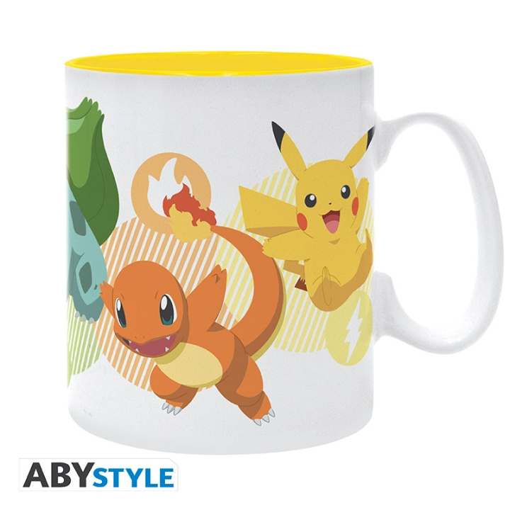 Abysse POKEMON-krus - Pikachu og startere - 460 ml i gruppen SPORT, FRITID & HOBBY / Sjove gadgets / Krus hos TP E-commerce Nordic AB (D21962)