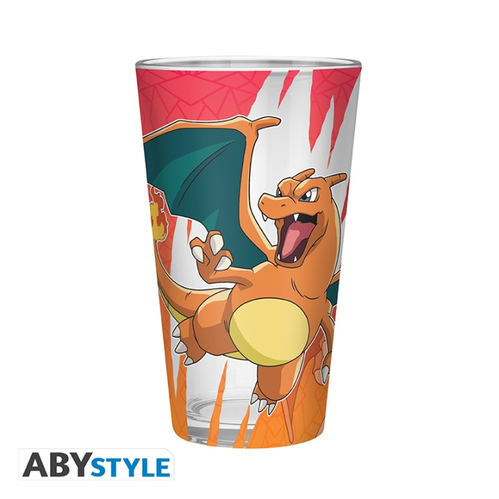 Abysse POKEMON Stort Premium-glas - Charizard - 400 ml i gruppen SPORT, FRITID & HOBBY / Sjove gadgets / Samlergenstande hos TP E-commerce Nordic AB (D21967)