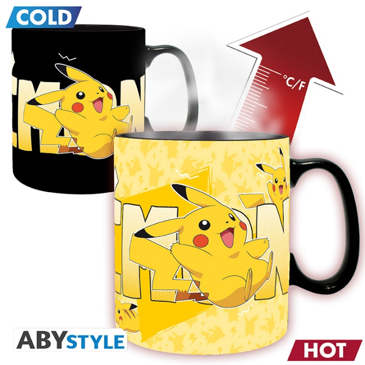 Abysse Pokémon-krus Heat Change - Pikachu - 460 ml i gruppen SPORT, FRITID & HOBBY / Sjove gadgets / Krus hos TP E-commerce Nordic AB (D21983)