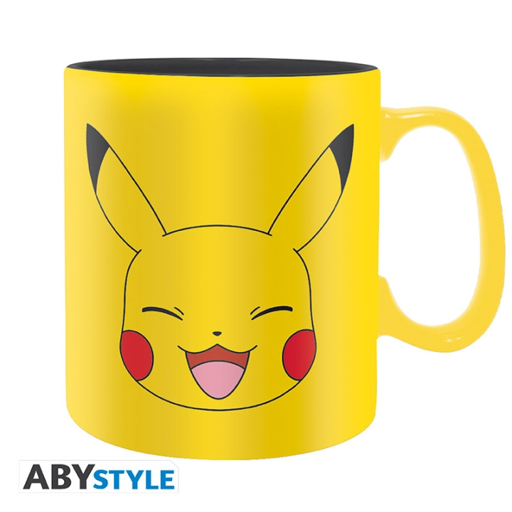 Abysse Pokemon krus - Pikachu ansigt - 460 ml i gruppen SPORT, FRITID & HOBBY / Sjove gadgets / Krus hos TP E-commerce Nordic AB (D21992)