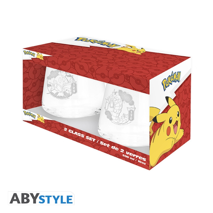 Abysse Pokemon 2 Glassæt - Magikarp & Gyarados Europa - 30cl i gruppen SPORT, FRITID & HOBBY / Sjove gadgets / Samlergenstande hos TP E-commerce Nordic AB (D21999)