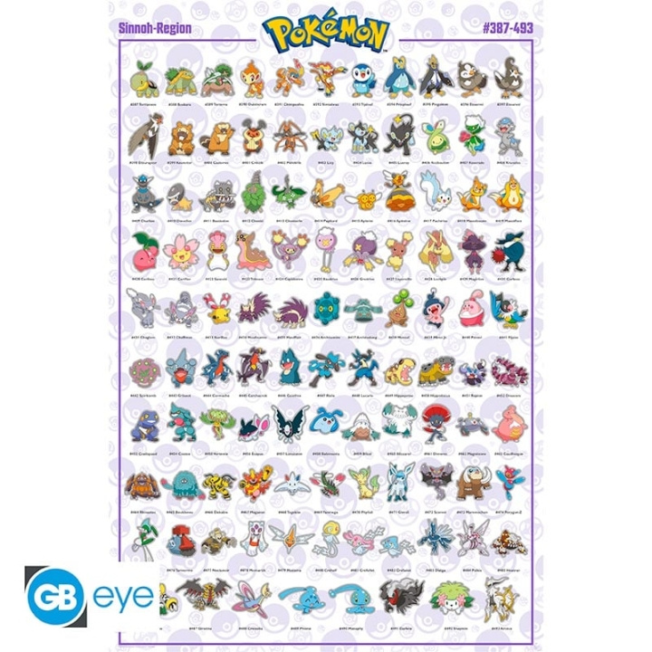 Abysse Sinnoh Pokémon-plakat - 91,5 x 61 cm i gruppen SPORT, FRITID & HOBBY / Sjove gadgets / Samlergenstande hos TP E-commerce Nordic AB (D22004)