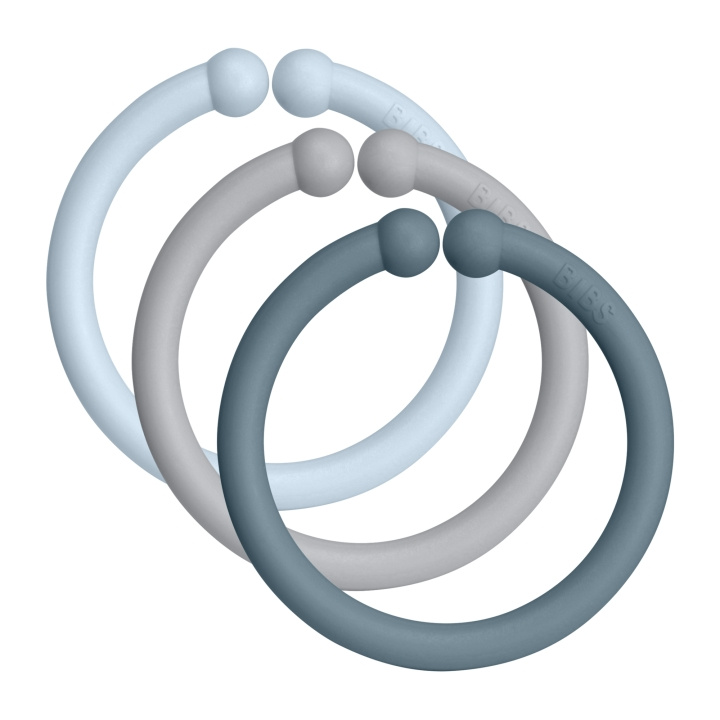 BIBS Loops 12 PACK Baby Blue/Cloud/Petrol - (900230) i gruppen LEGETØJ, BØRN & BABY / Pleje, sundhed og hygiejne / Sutter & Tandringe hos TP E-commerce Nordic AB (D22022)