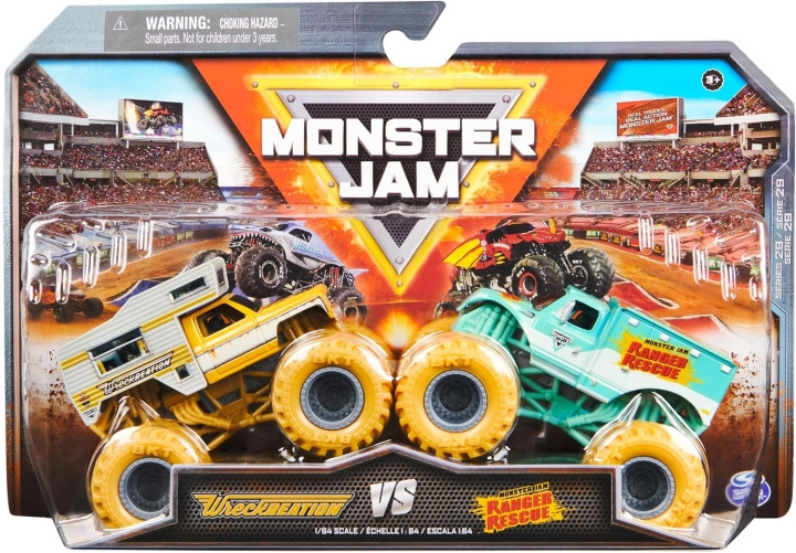 Monster Jam 1:64 Die Cast 2-pak - Wreckreation vs Ranger Rescue i gruppen LEGETØJ, BØRN & BABY / Legetøj / Legetøjsbiler hos TP E-commerce Nordic AB (D22123)