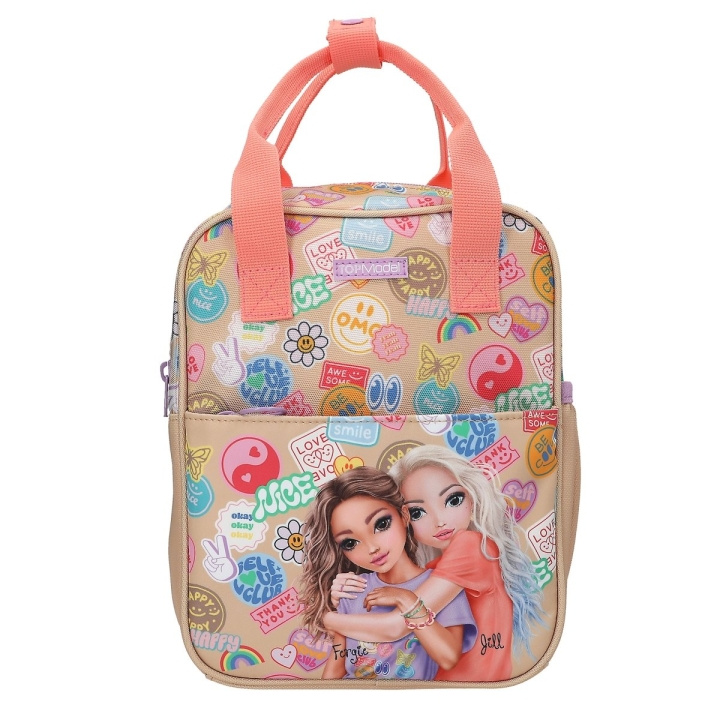TOPModel TOPModel Rygsæk GIRL POWER - Beige og koral - Lille (413291) i gruppen LEGETØJ, BØRN & BABY / Rejse / Børnetasker / Rygsække hos TP E-commerce Nordic AB (D22134)