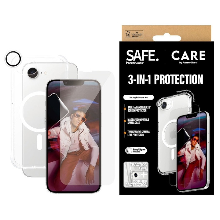 PanzerGlass CARE by PanzerGlass - Fashion 3-i-1-pakke - iPhone 16e i gruppen SMARTPHONES & TABLETS / Mobil Beskyttelse / Apple / iPhone 16 hos TP E-commerce Nordic AB (D22235)