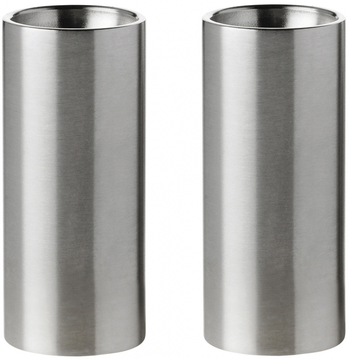 Stelton Arne Jacobsen Cylinda salt- og pebersæt (stål) i gruppen HJEM, HUS & HAVE / Køkkenredskaber / Salt- & Peberkværne hos TP E-commerce Nordic AB (D22524)