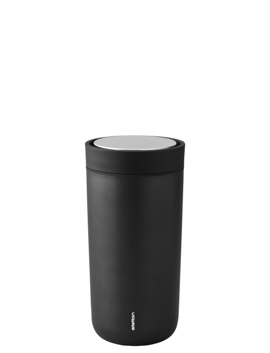 Stelton To-Go Click vakuumisoleret kop 0,4 L (sort metallic) i gruppen SPORT, FRITID & HOBBY / Friluftsliv / Termokander & vandflasker hos TP E-commerce Nordic AB (D22572)