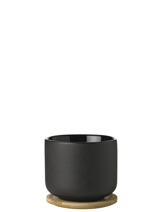 Stelton Theo kop med underkop 0,2 L (sort) i gruppen SPORT, FRITID & HOBBY / Sjove gadgets / Krus hos TP E-commerce Nordic AB (D22706)