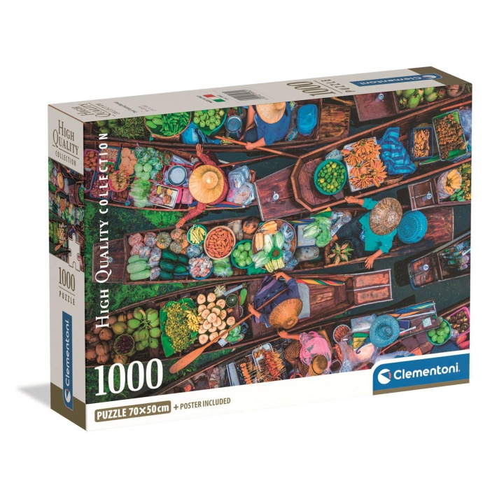 Clementoni Puslespil 1000 Pcs CB High Quality Collection Thai Floating Market i gruppen SPORT, FRITID & HOBBY / Hobby / Puslespil hos TP E-commerce Nordic AB (D22875)