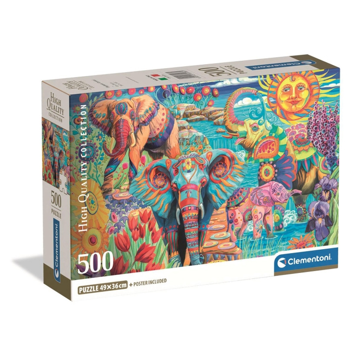 Clementoni Puslespil 500 Pcs CB High Quality Collection Elephants Carnival i gruppen SPORT, FRITID & HOBBY / Hobby / Puslespil hos TP E-commerce Nordic AB (D22913)