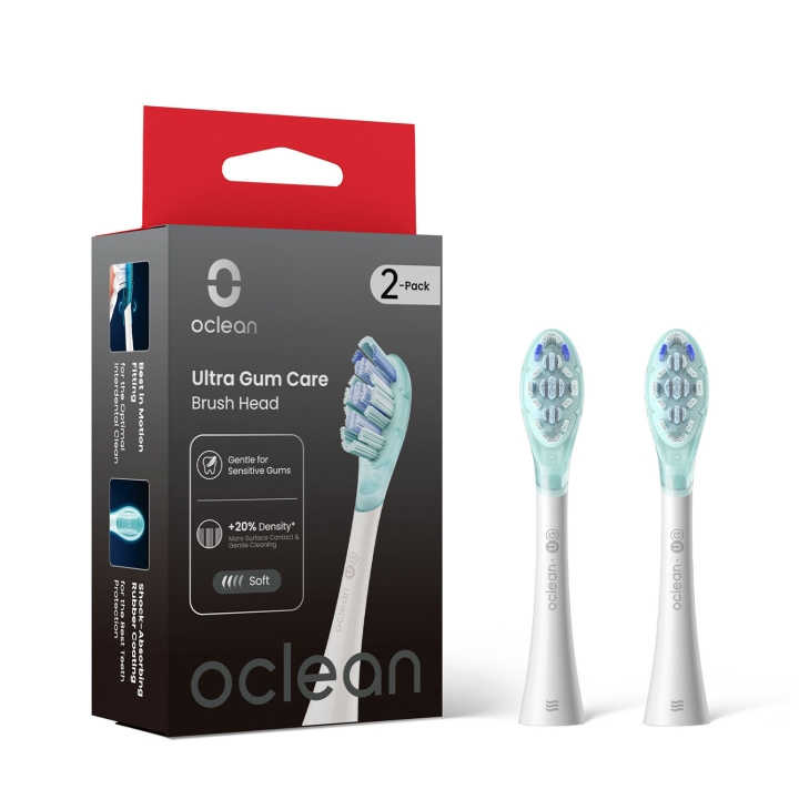 Oclean Børstehoveder Ultra Gum Care 2-Pak Hvid i gruppen SKØNHED & HELSE / Oral pleje / Tilbehør til elektriske tandbørster hos TP E-commerce Nordic AB (D23043)